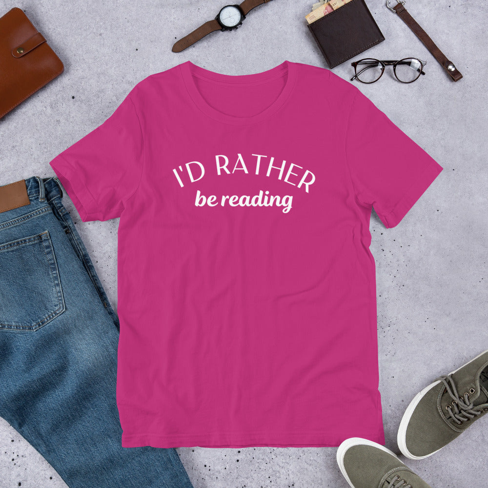 Rather Be Reading Unisex t-shirt