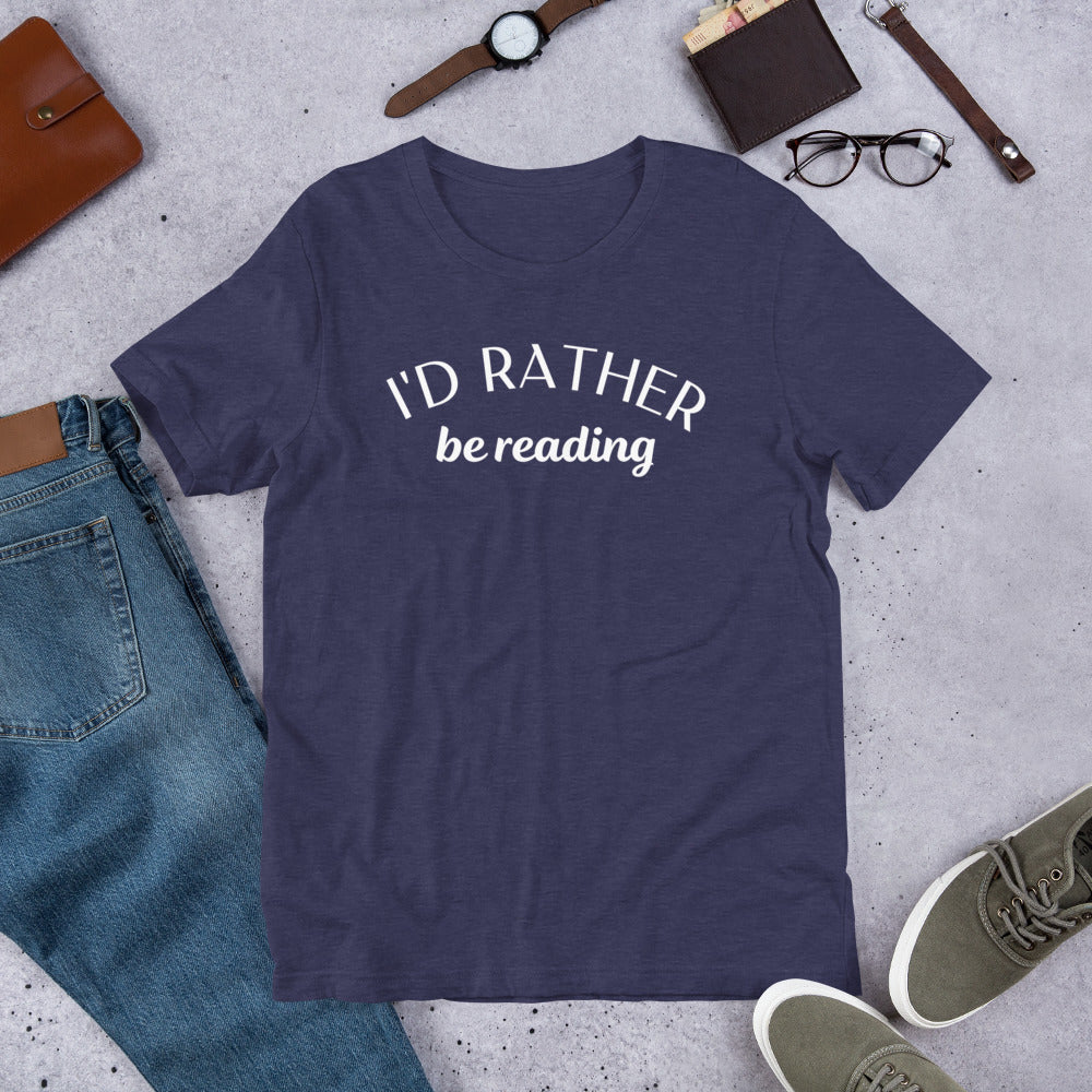 Rather Be Reading Unisex t-shirt